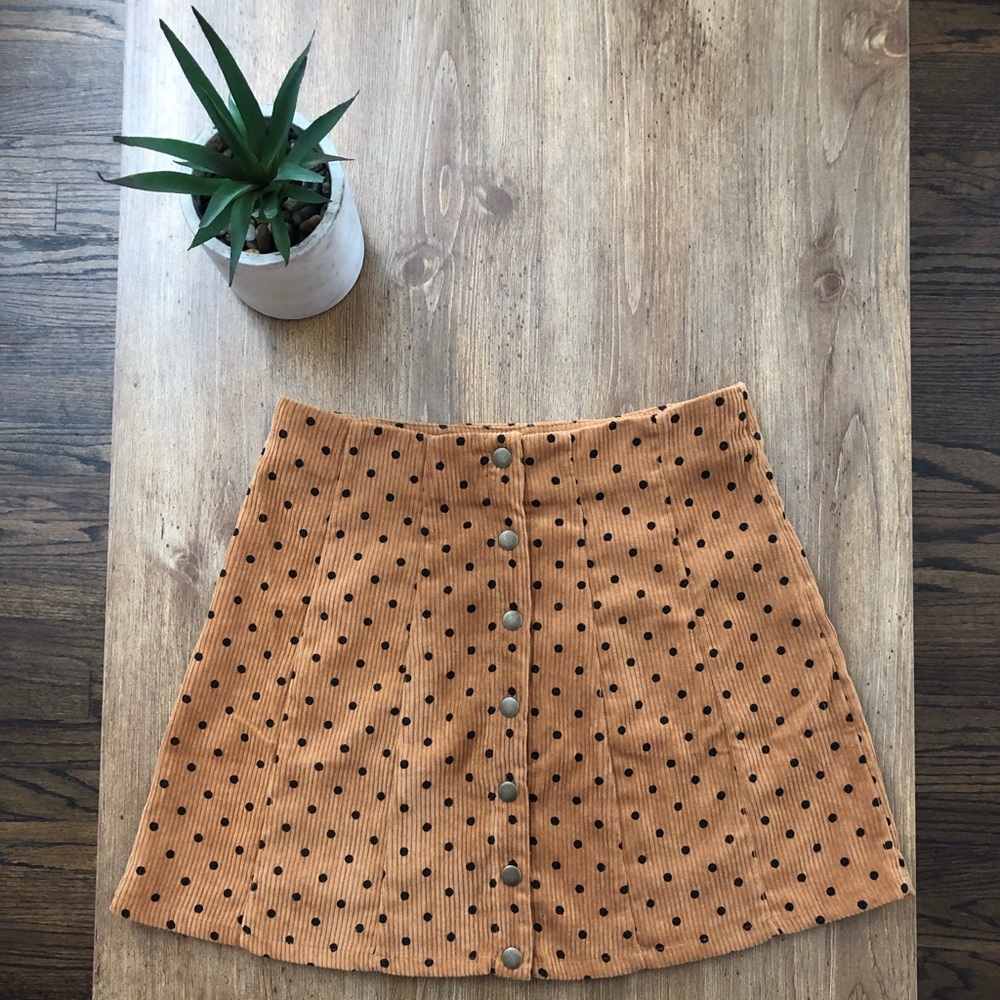 🎉HP🎉NWT Wild Honey Corduroy Button-Down Skirt